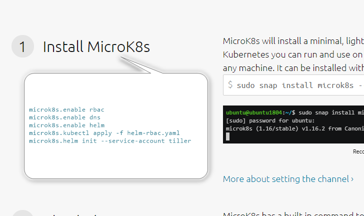 Setup MicroK8s header image
